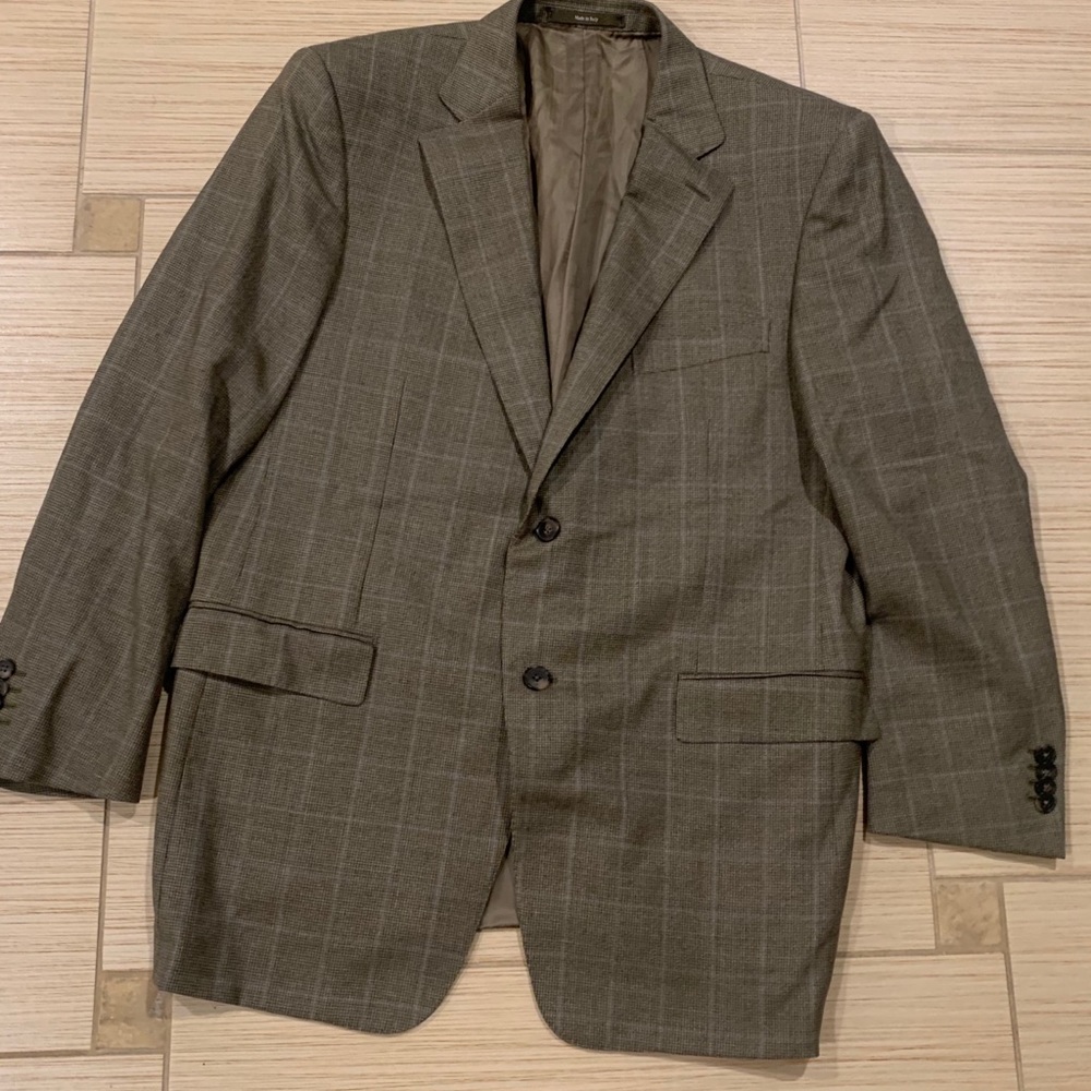 Ermenegildo Zegna Gray Plaid Blazer